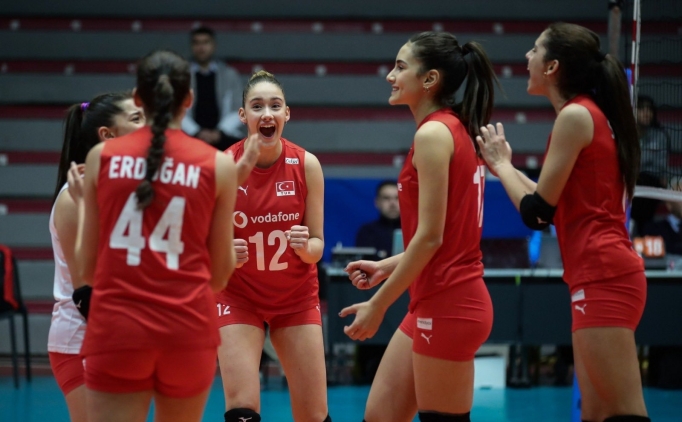 U16 Kız Milli Takımı, Romanya'ya set vermedi